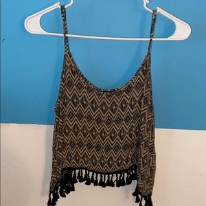 Cute Patterned Tank Top | Fringes on the Bottom